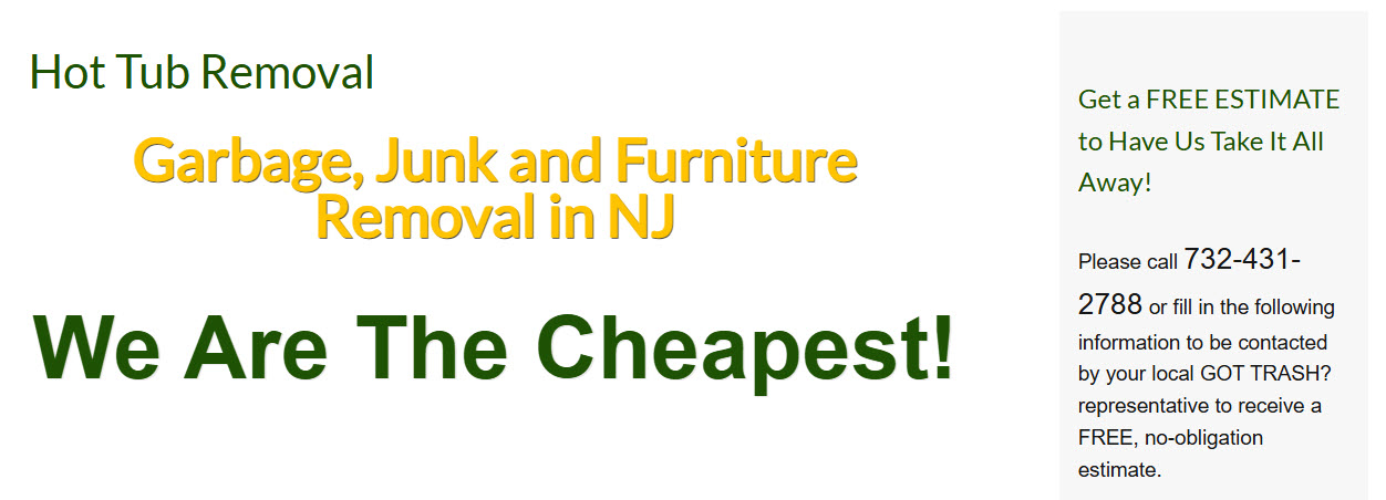 Hot Tub Removal Mercer County NJ